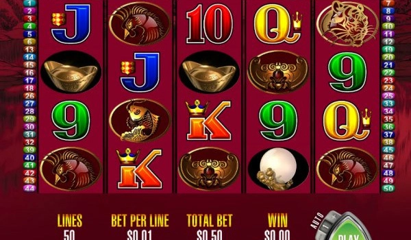 casino screen of symbols