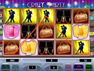 casino screen of symbols