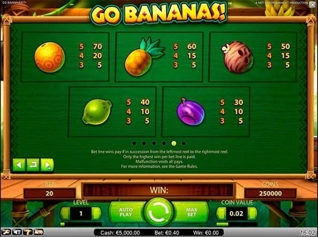 casino screen of symbols