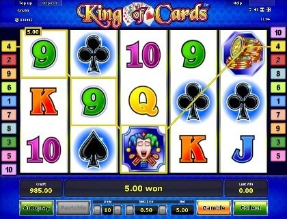 casino screen of symbols