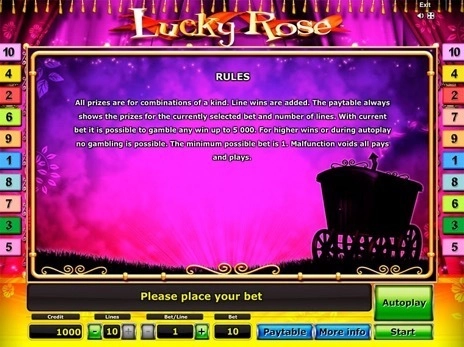 casino screen of symbols