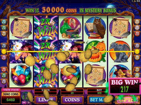 casino screen of symbols