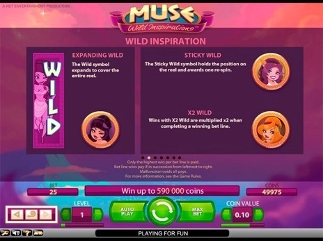 casino screen of symbols