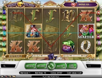 casino screen of symbols