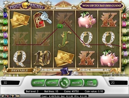 casino screen of symbols