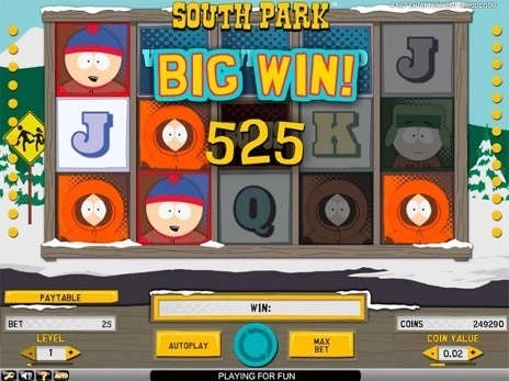 casino screen of symbols