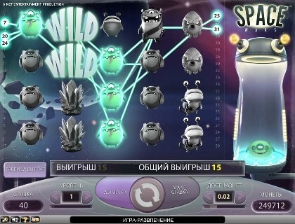 casino screen of symbols