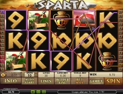 casino screen of symbols